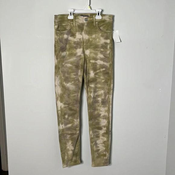 Hudson Barbara Tie Dye High Rise Super Skinny Jeans - Picture 2 of 6